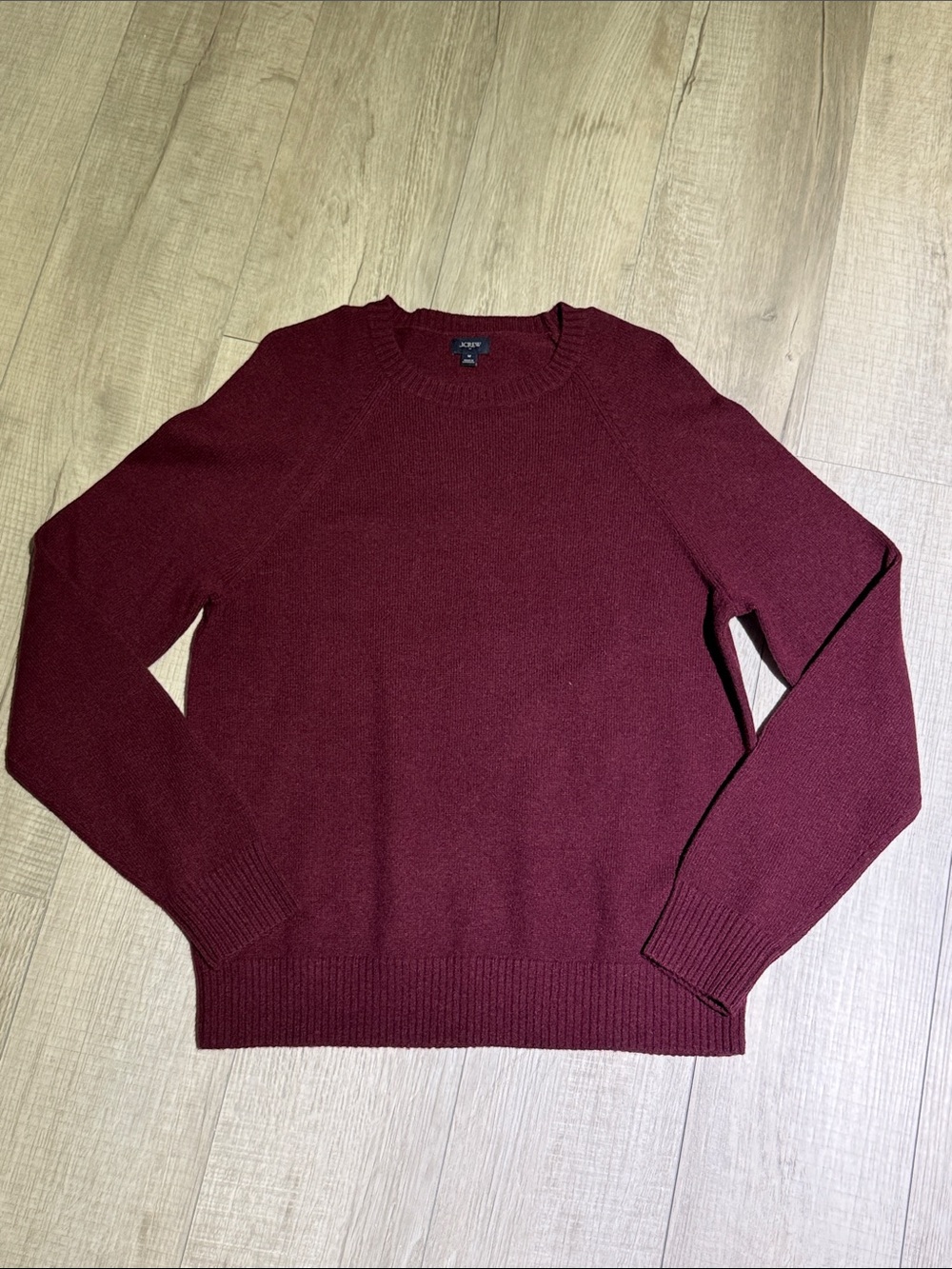 J. Crew Factory Men's Crewneck Sweater in Wine